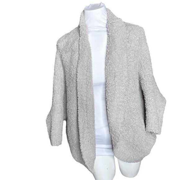 Barefoot Dreams CozyChic shrug Oyster grey s/m small medium - Picture 8 of 10